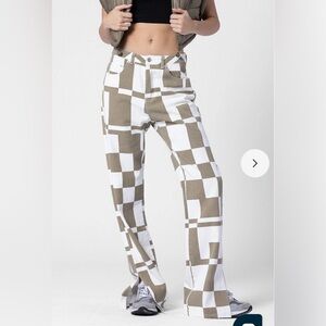 Beige Botany High Waisted Pant Wide/straight leg 90’s vibes size small